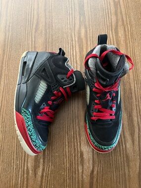 MEN’S NIKE AIR JORDAN SPIZIKE OG BLACK/VARSITY RED GREEN 2017 SIZE 8